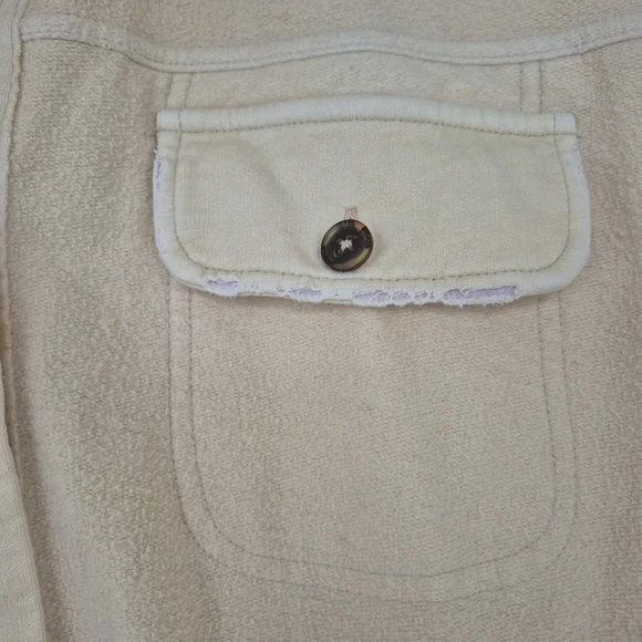 Free People Ruby Jacket Button-Up Jacket Shacket Cream Color - Picture 8 of 11